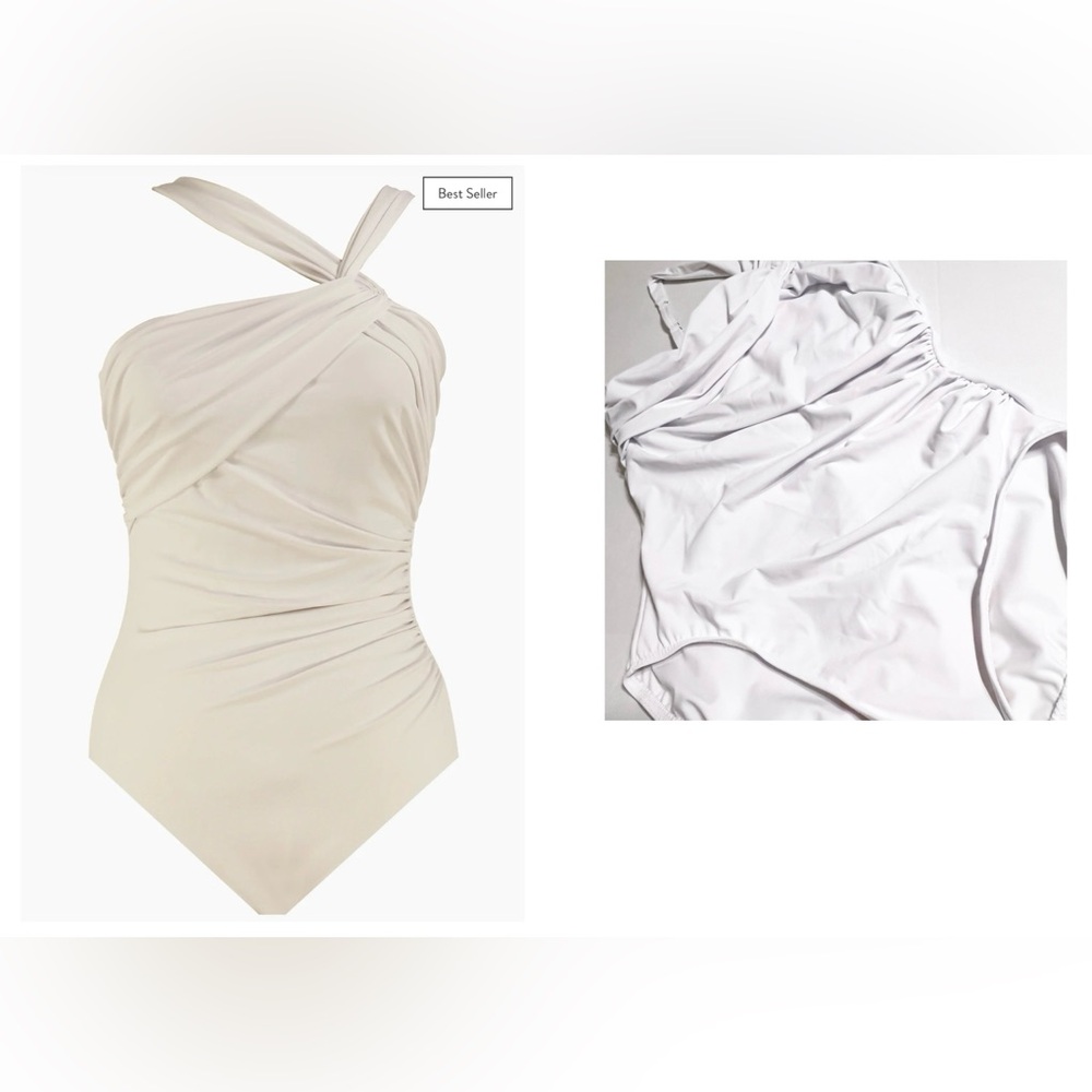 Plus Size Miraclesuit Rock Solid Europa White One… - image 3